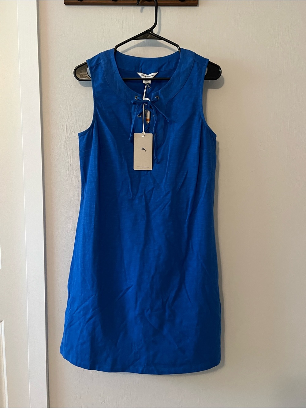 Tommy Bahama Sleeveless Lace-Up Shift Dress in Blue